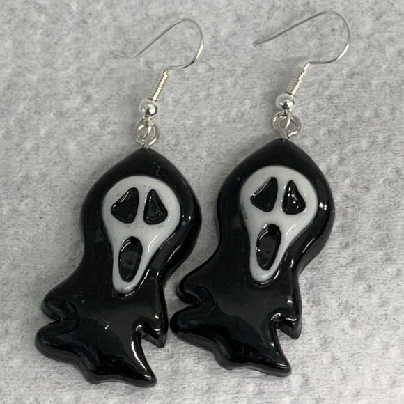 Scare Earring, Horror Movie Earring, Halloween Earring, Death Earring, Skeleton - Picture 5 of 7